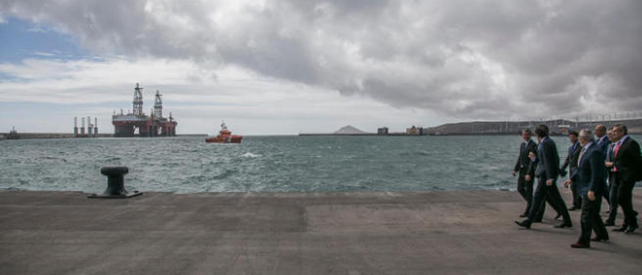 Inauguración del puerto de Granadilla en marzo de este año.