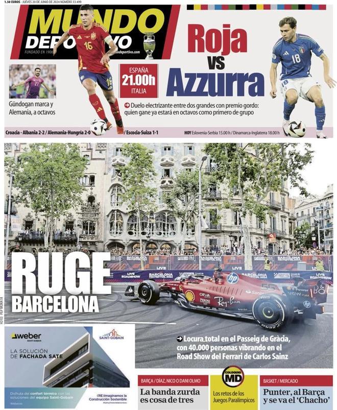 Las portadas de los periódicos deportivos de hoy, jueves 20 de junio
