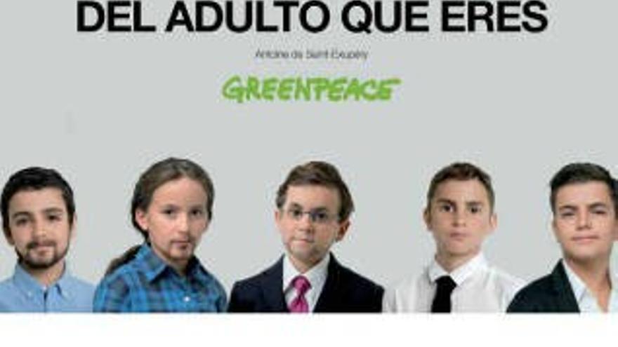 Greenpeace vuelve niños a los candidatos presidenciales