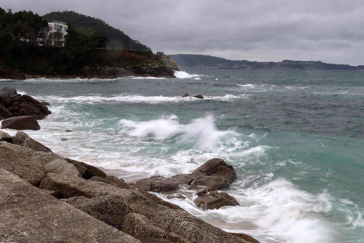 Oleaje este lunes en la costa gallega.