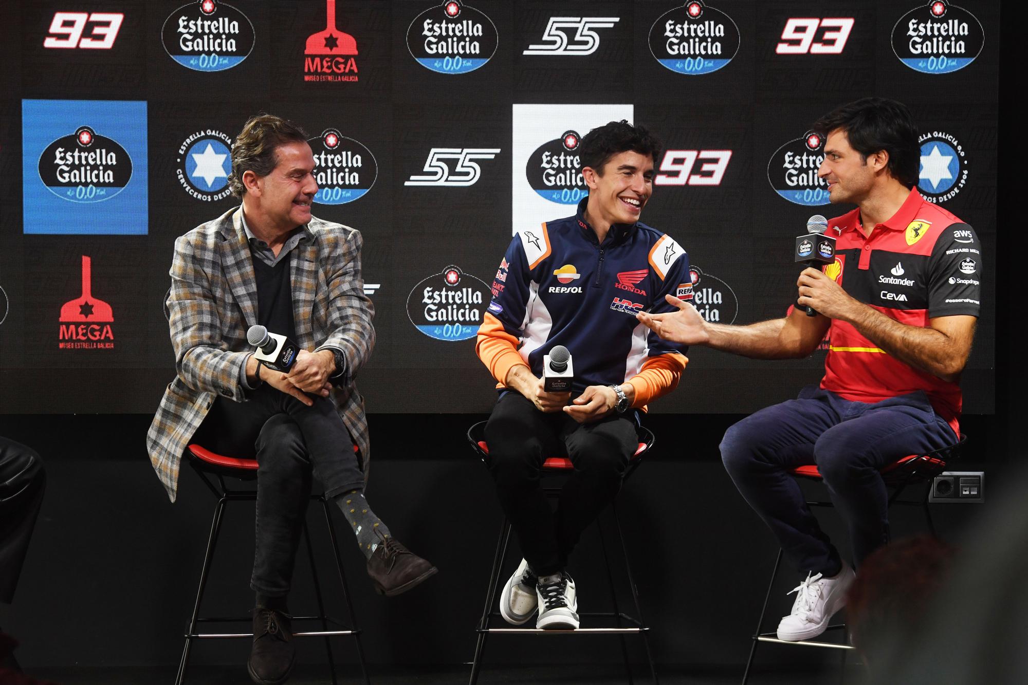 Marc Márquez y Carlos Sáinz, dos aspirantes "a lo máximo" en el Mega Estrella Galicia de A Coruña