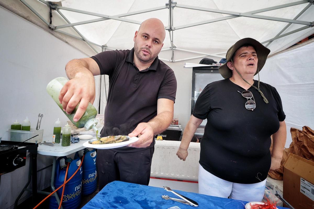 Cañas y camarones en Bajamar