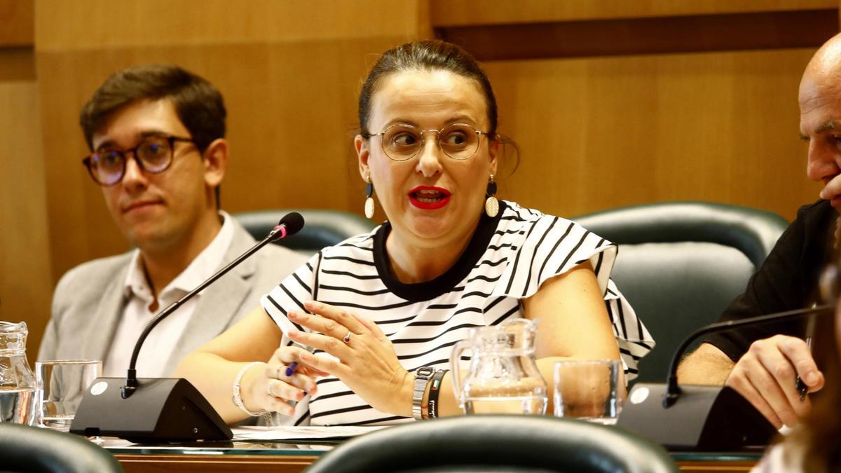 Elena Tomás, de Zaragoza en Común, ha denunciado la devolución de 2,03 euros al empresario Juan Forcén..