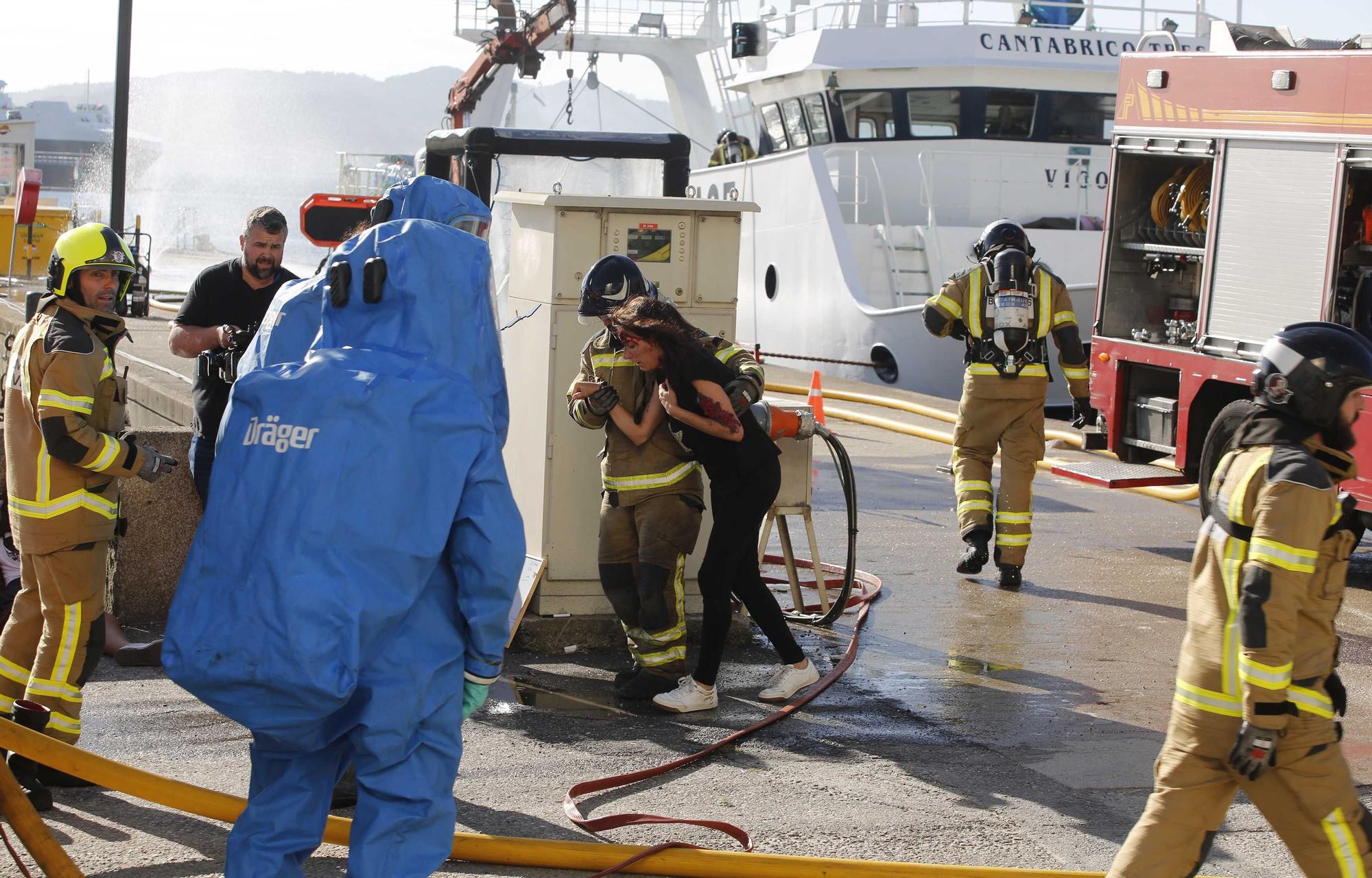 Simulacro sin precedentes en el Puerto de Vigo