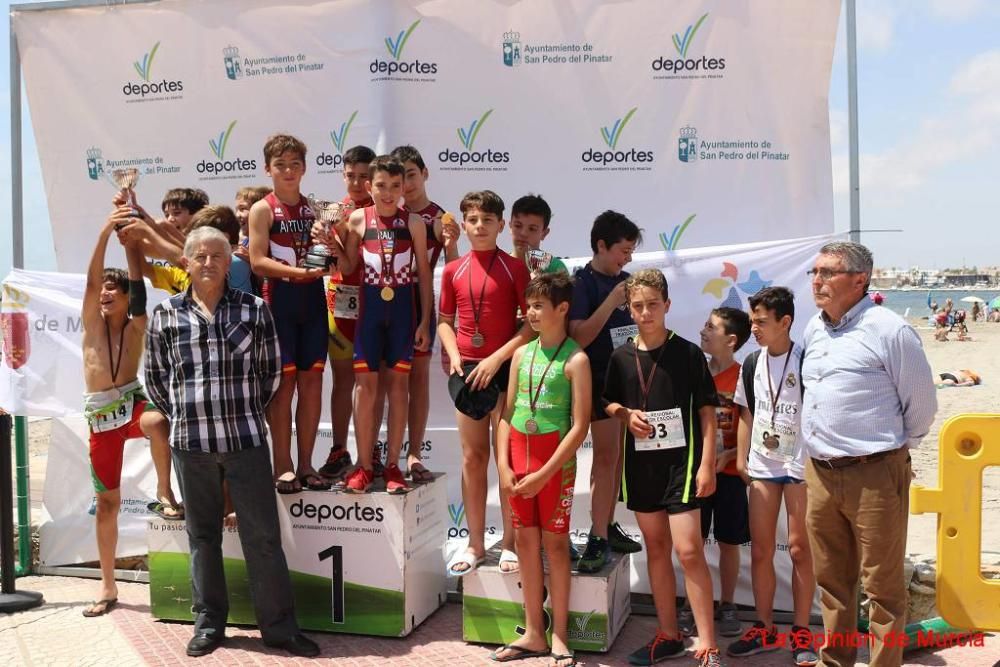 Final de triatlón de deporte escolar