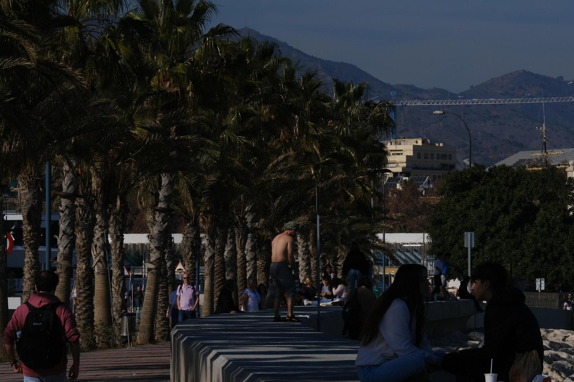 Málaga supera los veinte grados en pleno invierno