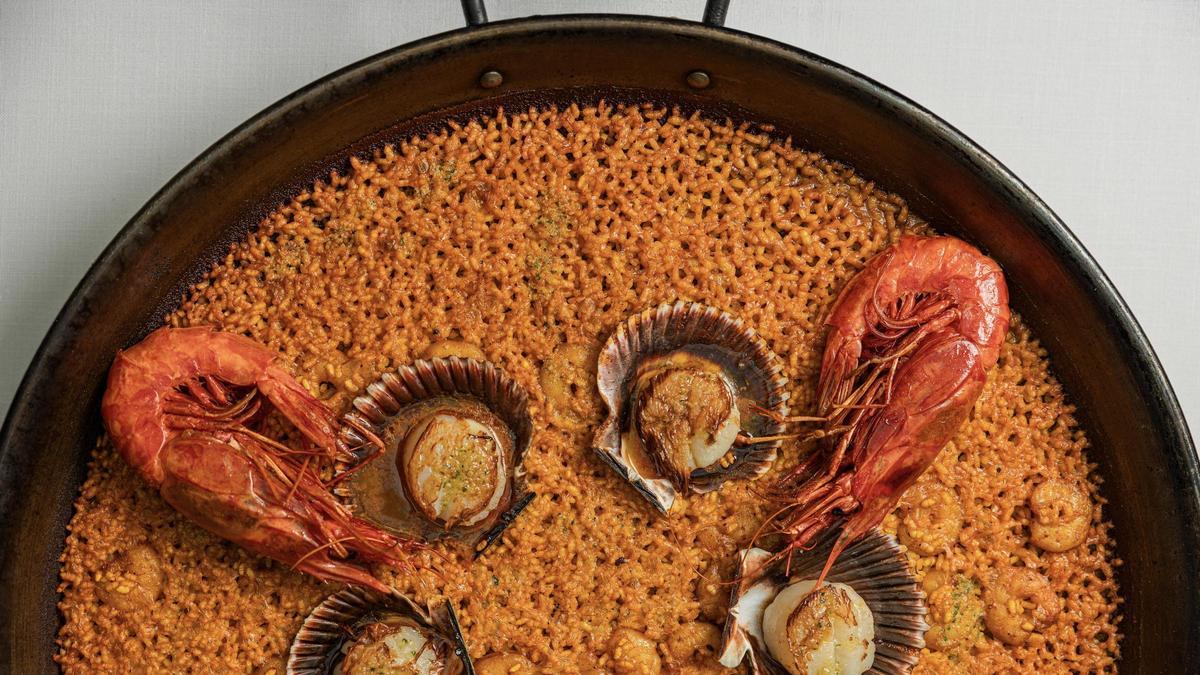 El arroz con carabineros y vieiras de L'Albufera.