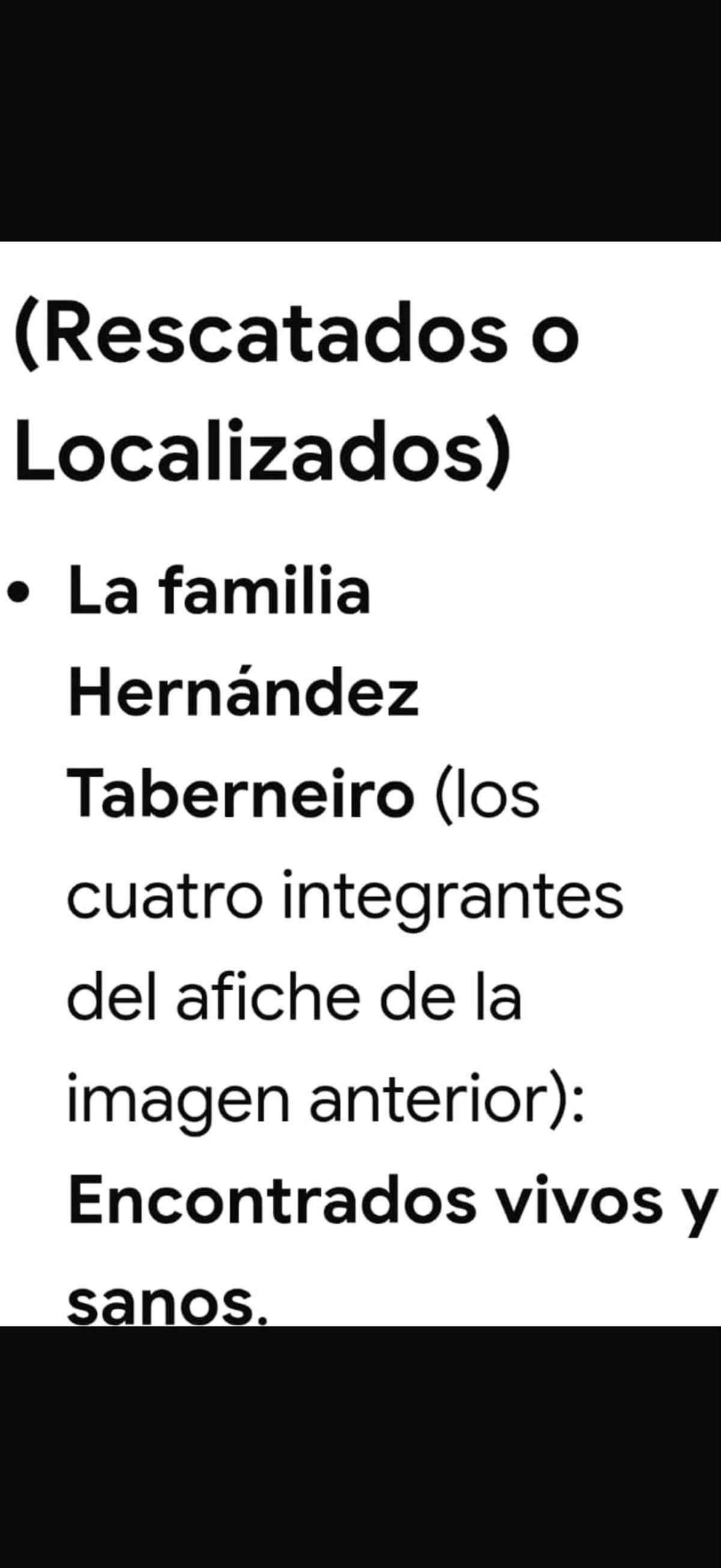La imagen que llevó al hijo mayor a pensar que estaban vivos y que, según dice ahora, resultó ser falsa.