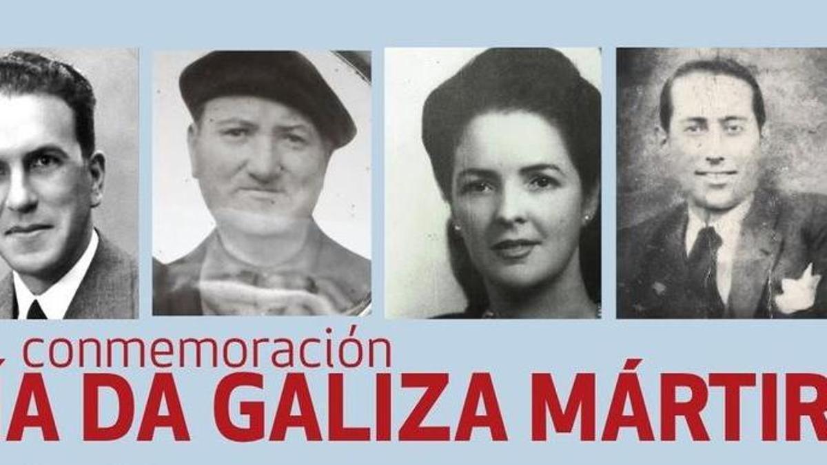 Fotografías dos catro grovenses que serán homenaxeados polo BNG.