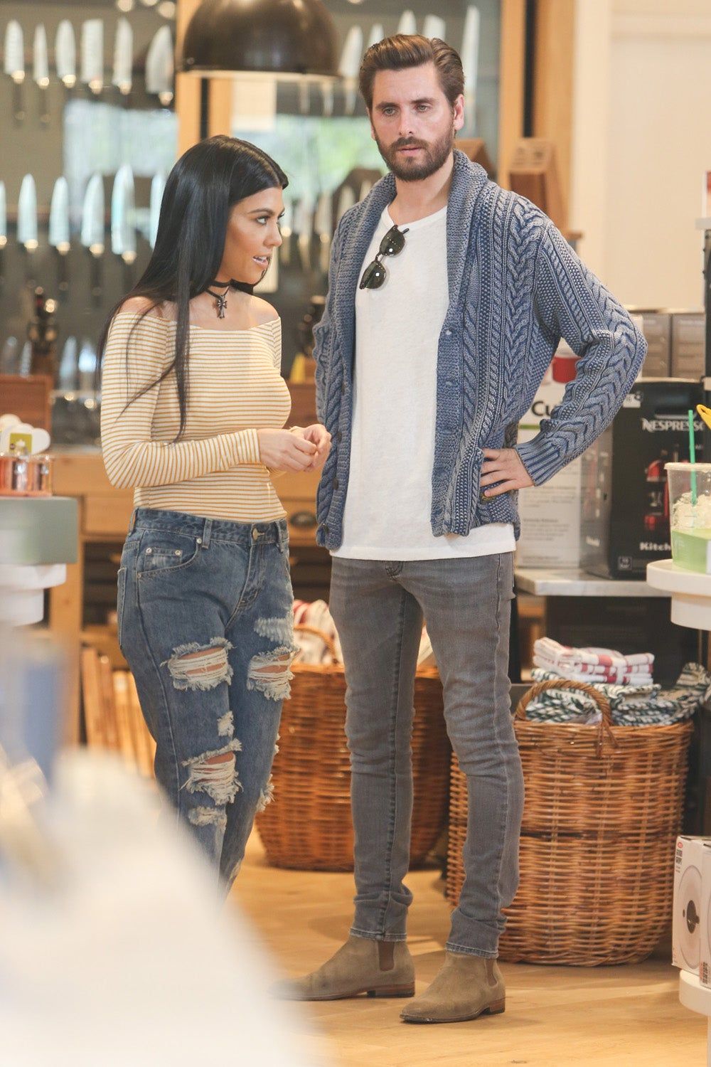 Scott Disick y Kourtney Kardashian en febrero de 2016