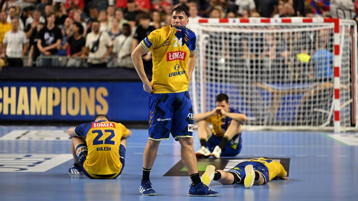 Àlex Dujshebaev y sus compañeros, tras perder la Champions