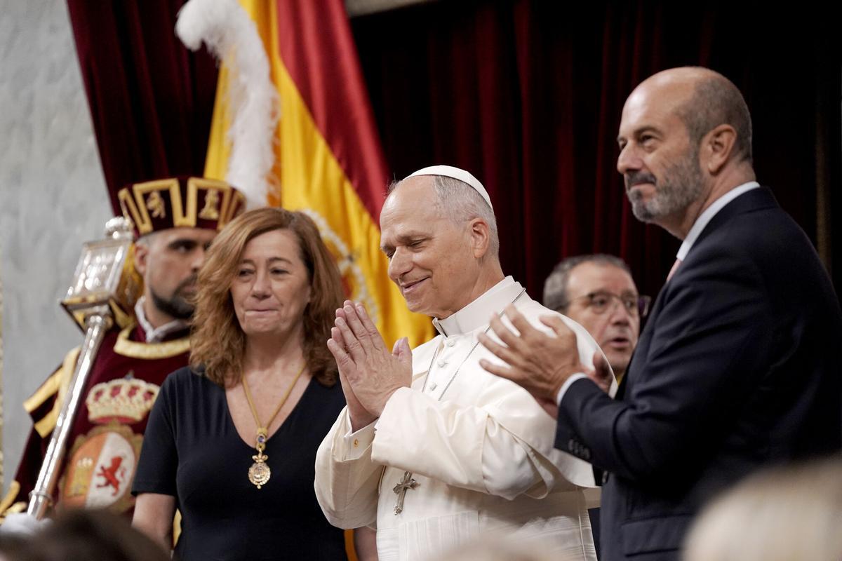 El papa León XIV, tras su discurso en el Congreso de los Diputados. El papa León XIV, tras su discurso en el Congreso de los Diputados.