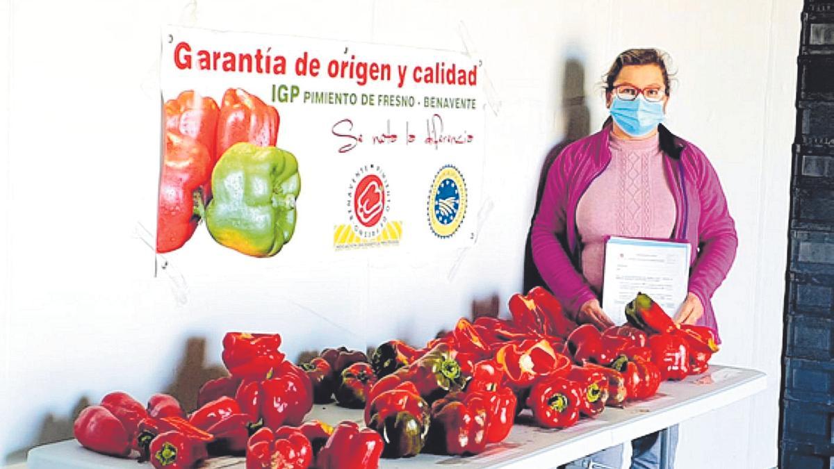 Isabel Ruiz, durante la selección de los frutos de mayor calidad para selección de la semilla.