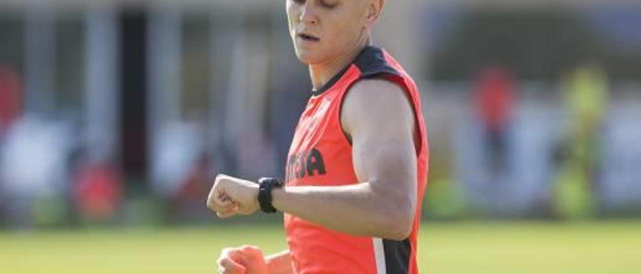 Cheryshev, durante la pretemporada pasada con el Villarreal en la Ciudad Deportiva.