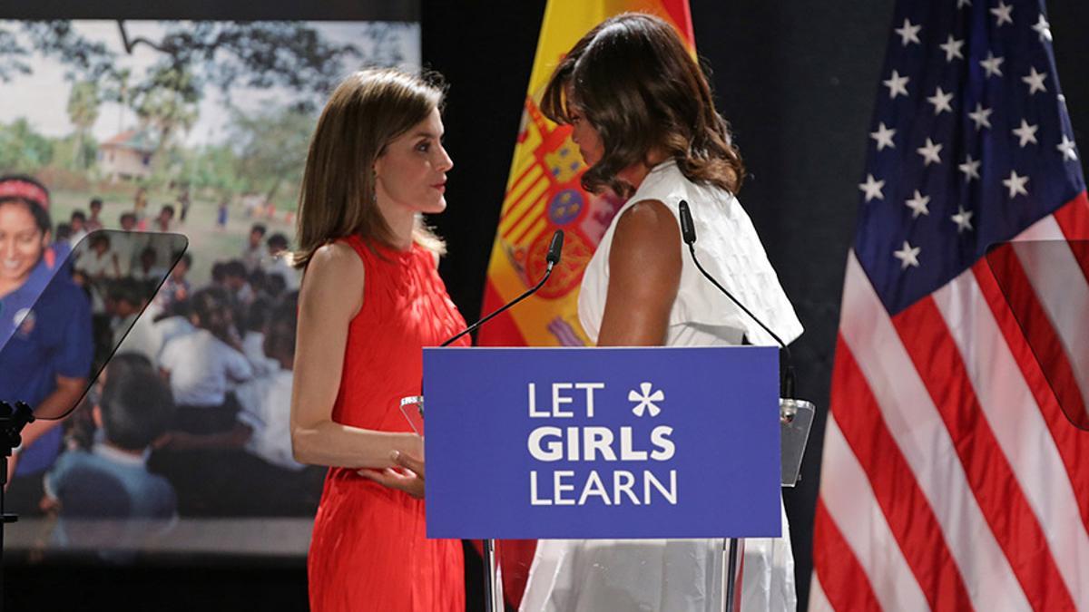Michelle Obama y la Reina Letizia, solidarias en Madrid