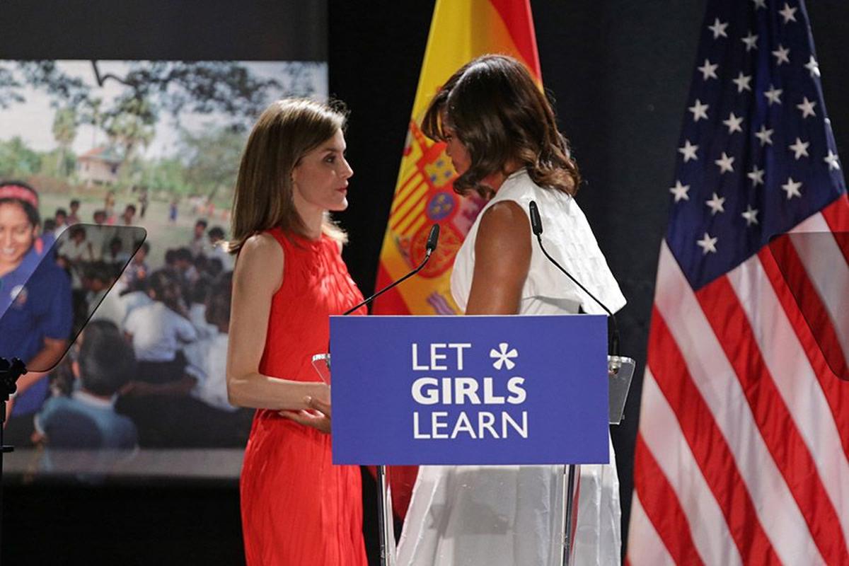 Letizia Ortiz y Michelle Obama en el Matadero de Madrid