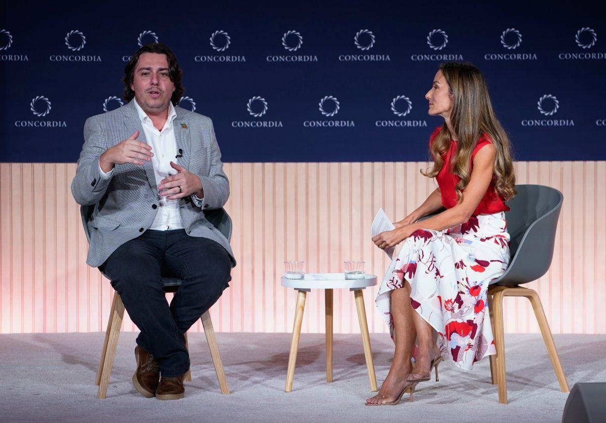 Telma Ortiz en la cumbre de la concordia en Nueva York