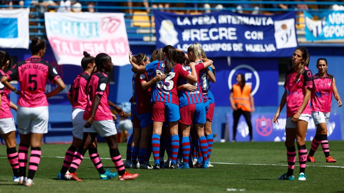 El Barça celebra un gol en la Copa de la Reina