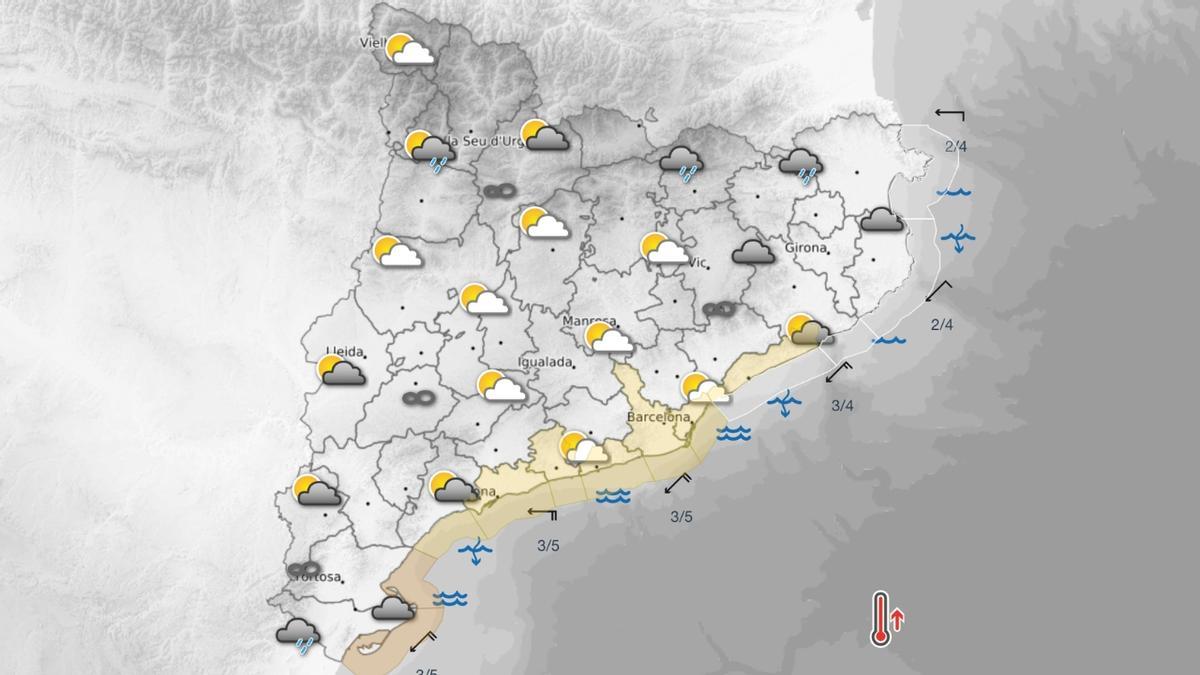 Previsión del Meteocat para el 4 de marzo de 2026
