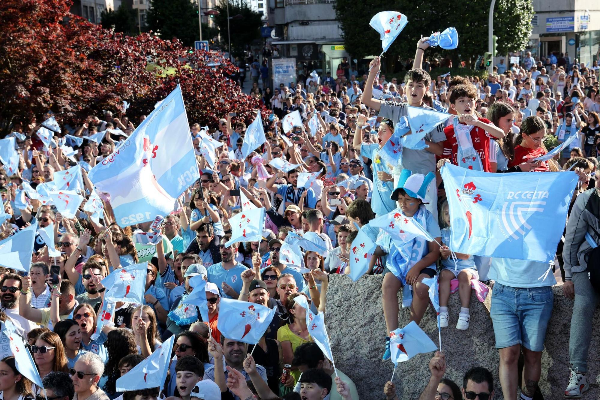 El Celta celebra por todo lo alto su llegada a Europa