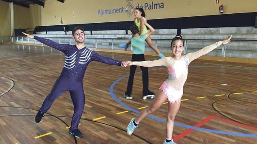 Gerade erst bei der EM, und schon wieder beim Training: Sergi Álvarez und Nadia Parra (vorne). Dahinter Marc Álvarez mit Natalia Parra.