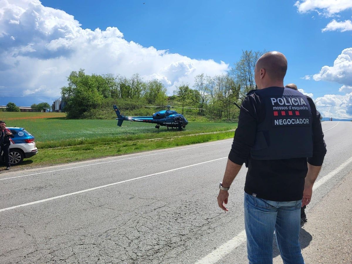 Imagen de la unidad de Mossos que se dedica a los secuestros durante una operación