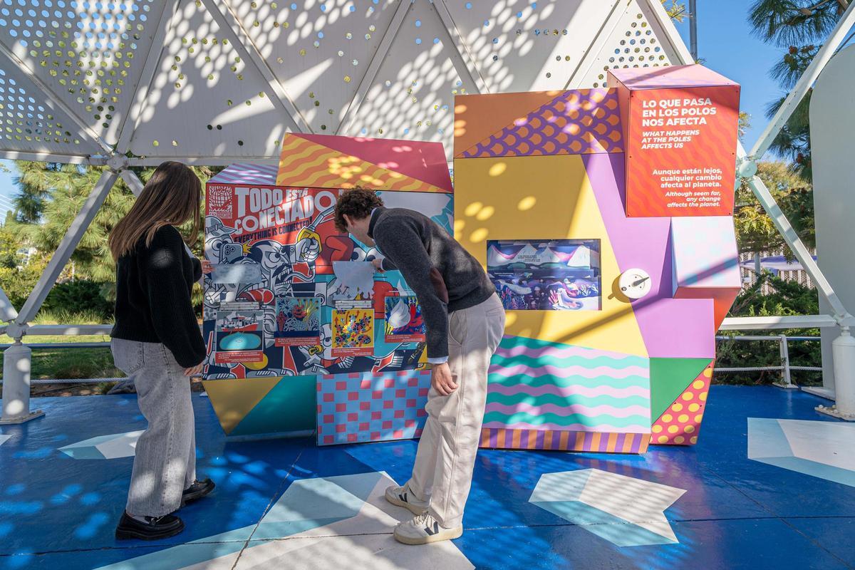 Uno de los módulos expositivos de la galería inmersiva del Oceanogràfic