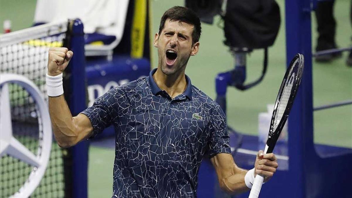 Djokovic celebró por todo lo alto el pase a la final