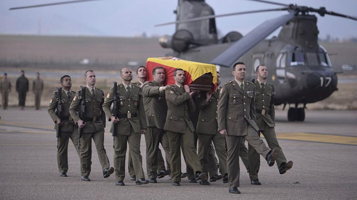 Ya está en España el cuerpo del militar español fallecido en el Líbano.