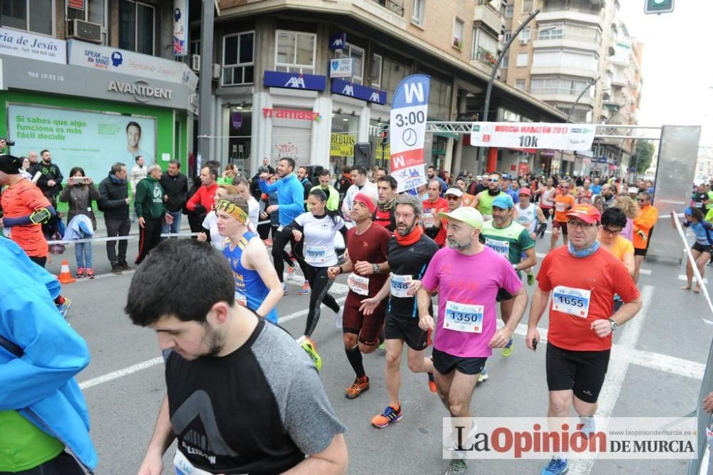 Murcia Maratón y 10 k. Paso por la Gran Vía