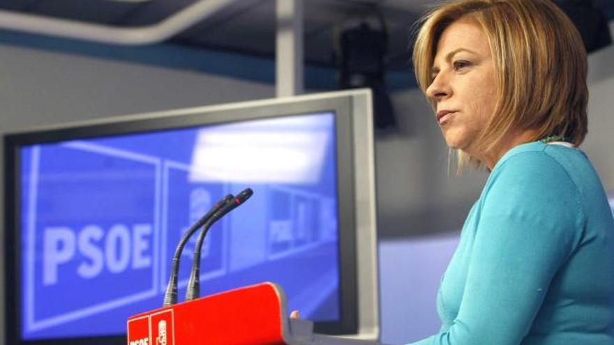 La vicesecretaria general del PSOE, Elena Valenciano, en la sede de la calle Ferraz. | efe