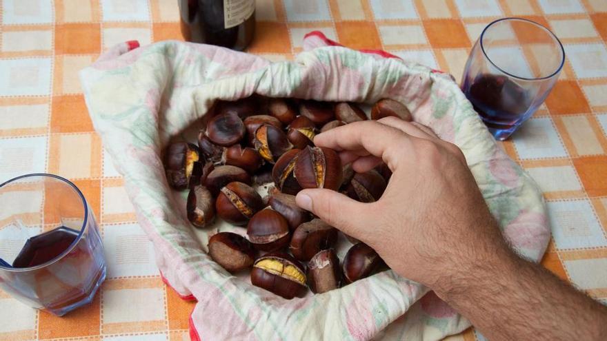 Asar castañas en el microondas