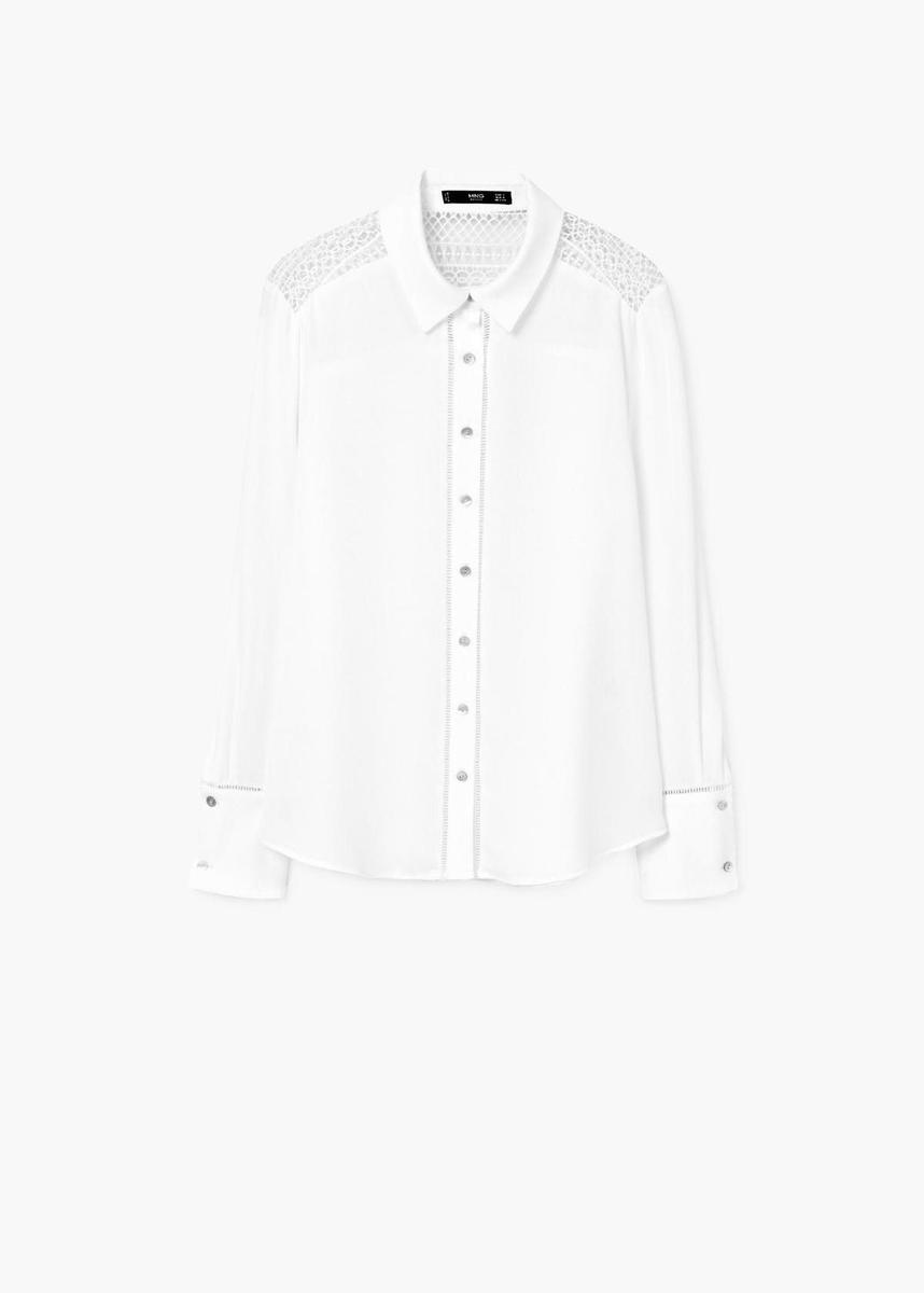 Camisa con detalles calados de Mango (29,99 €)