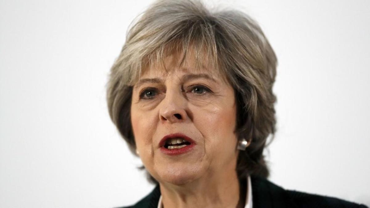 May, durante su discurso en Lancaster House, en Londres, este martes.