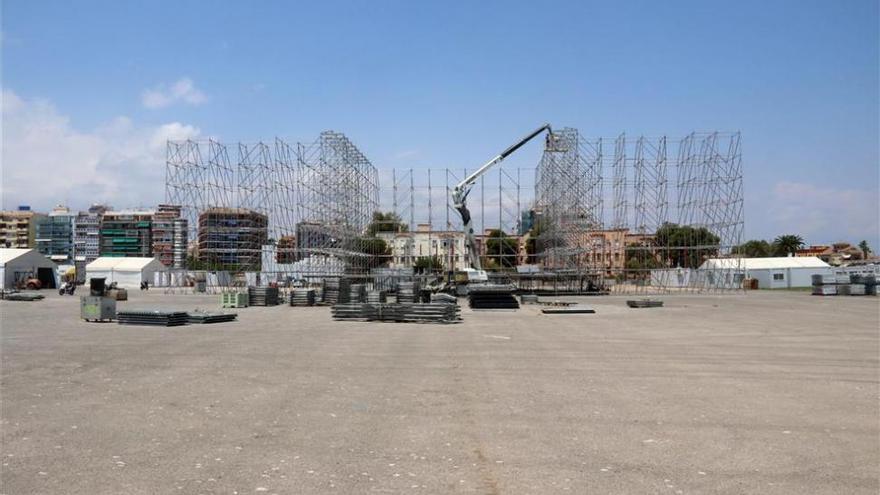 Aceleran el montaje del recinto del Arenal Sound a 9 días del arranque