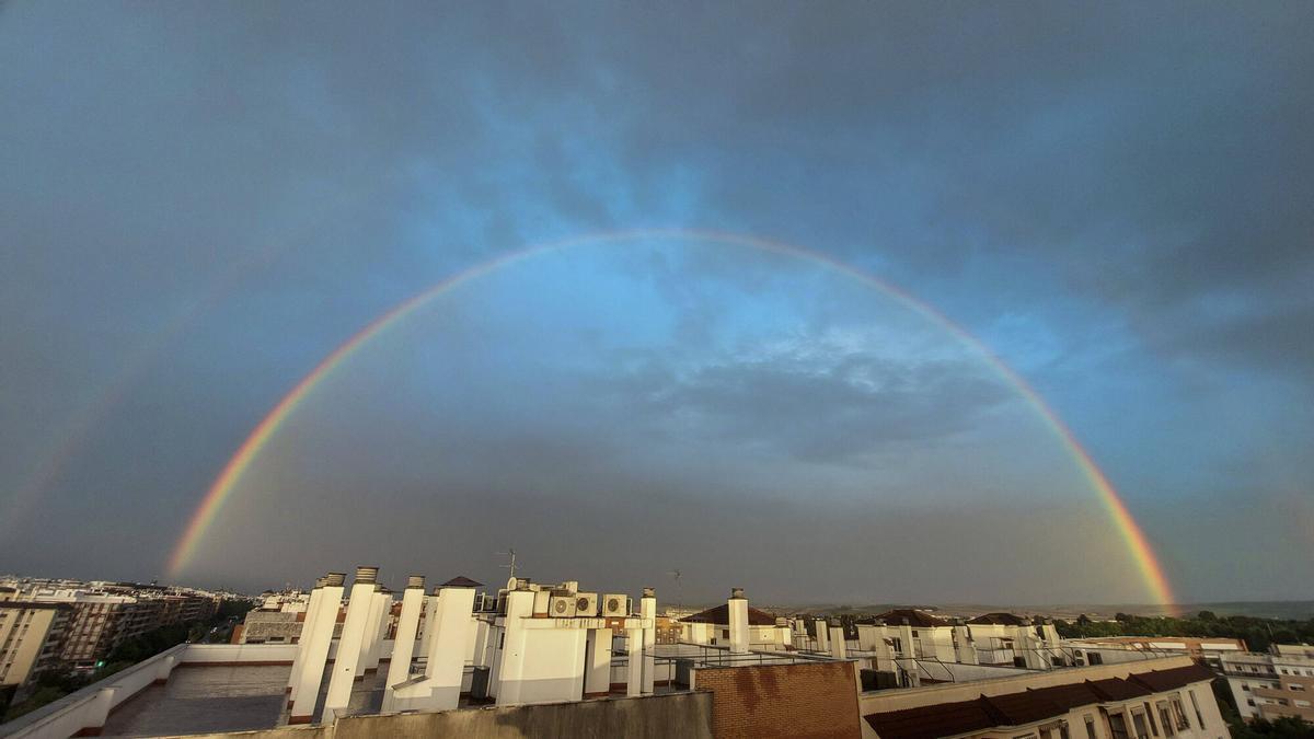 El espectacular doble arcoiris que ha cruzado Córdoba