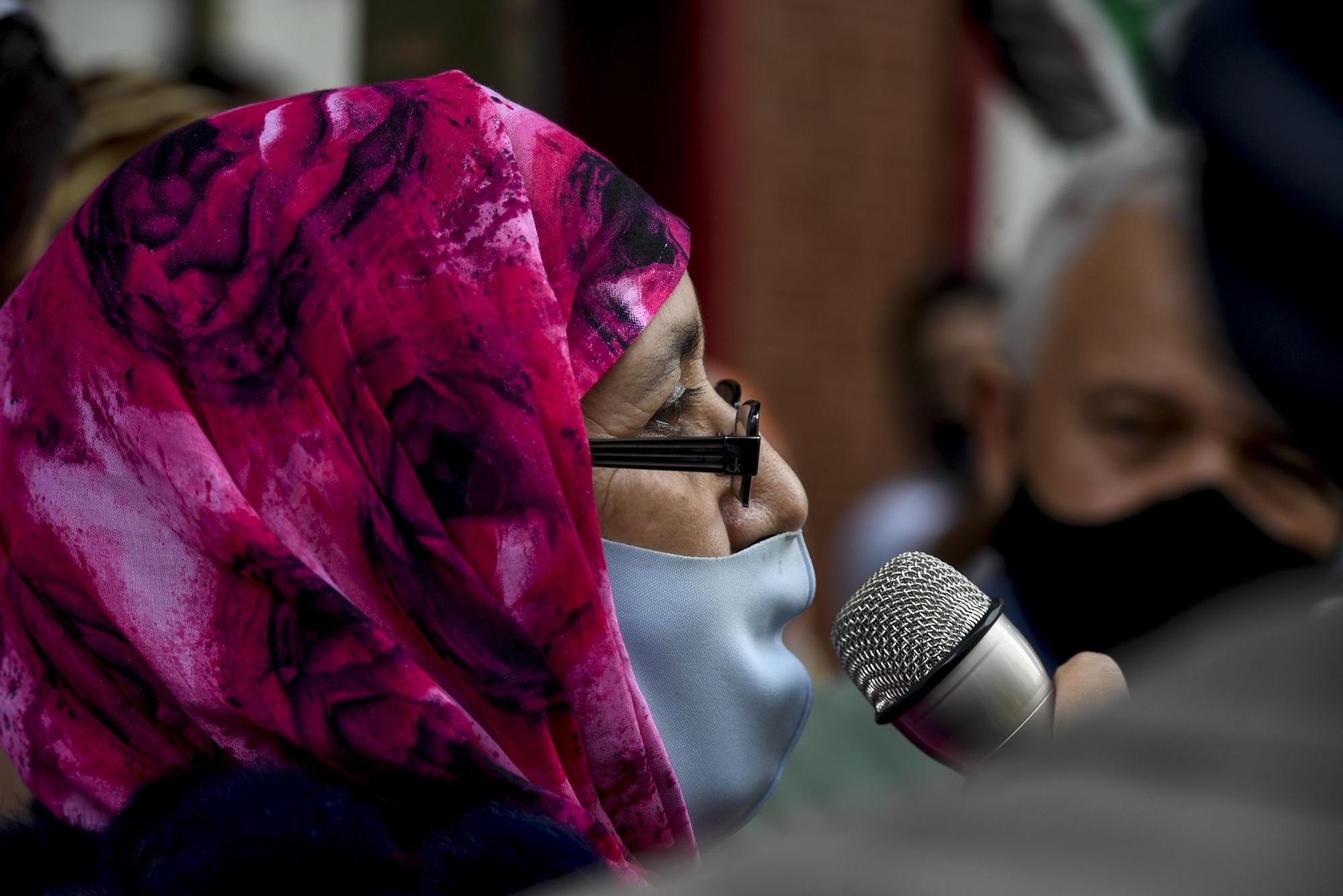 Manifestación de saharauis frente al Consulado de Marruecos