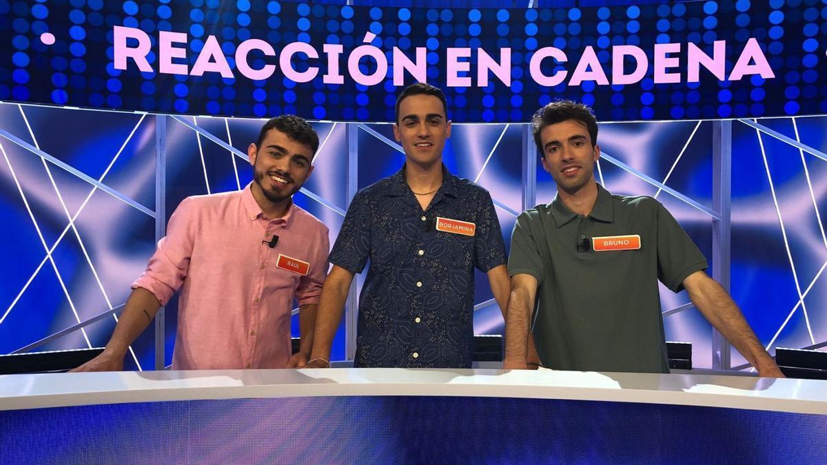 Raúl, Borja y Bruno, durante uno de los programas.