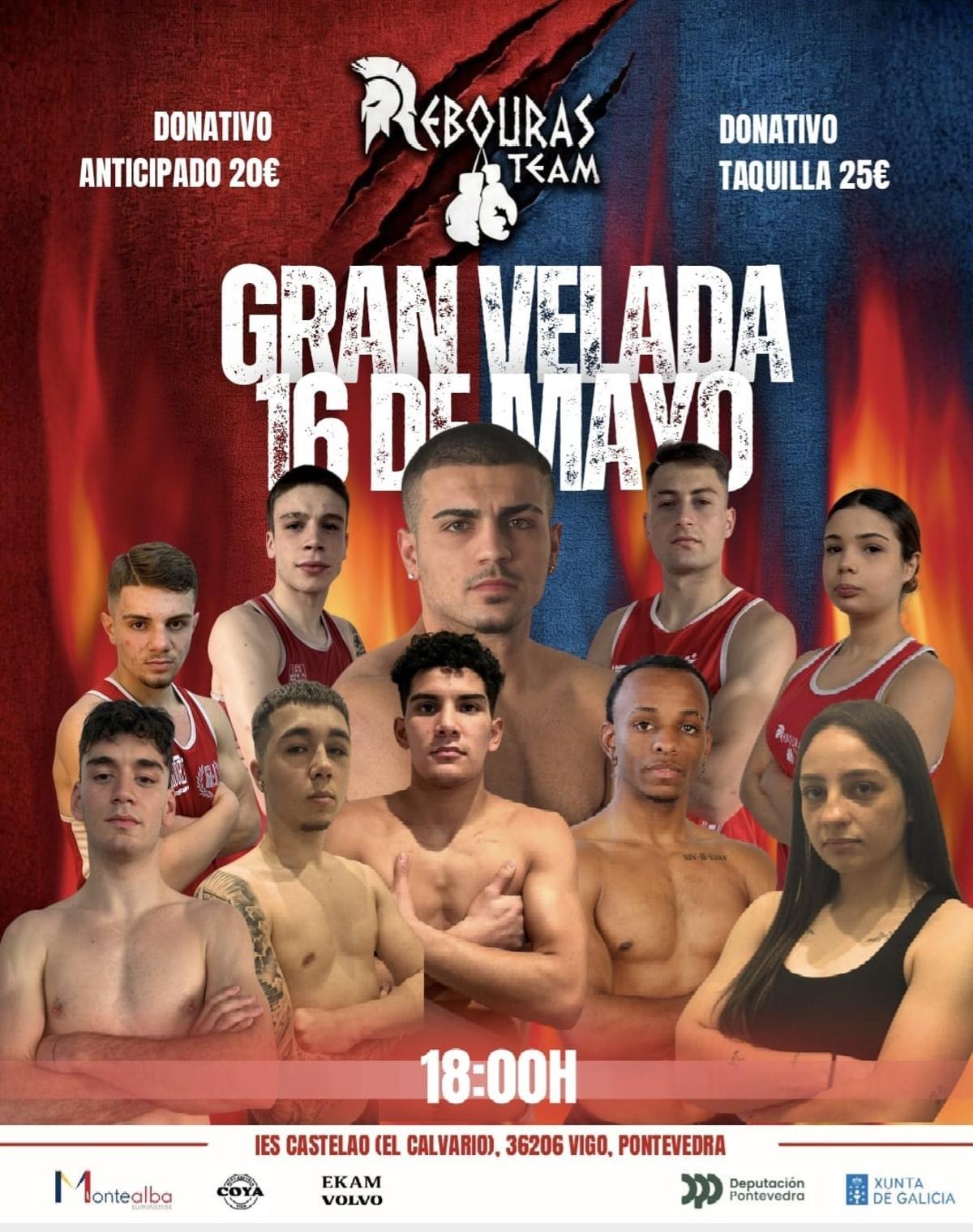 Detalle del cartel de la velada.