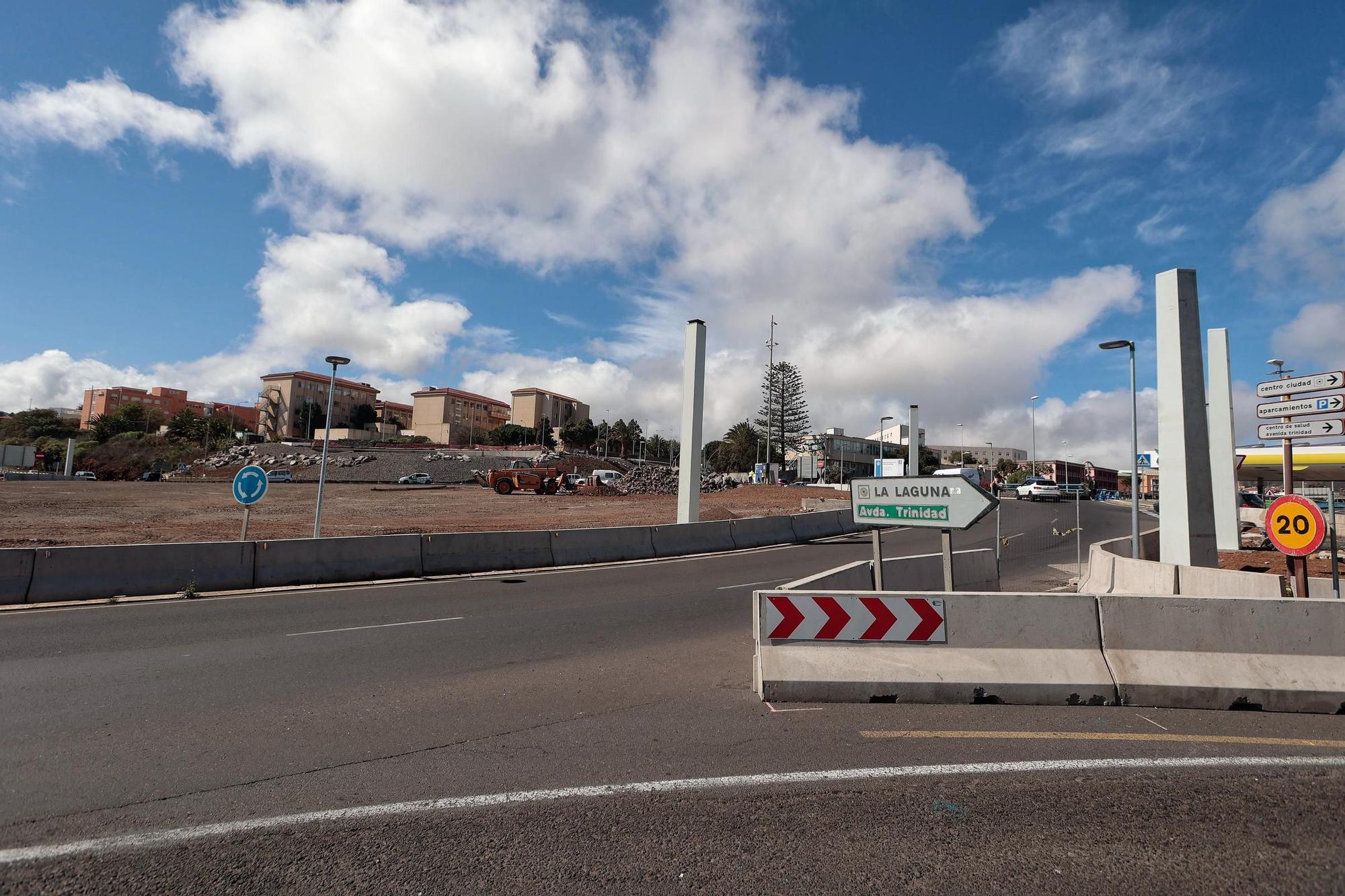 Así están las obras de la nueva pasarela en la rotonda de Padre Anchieta