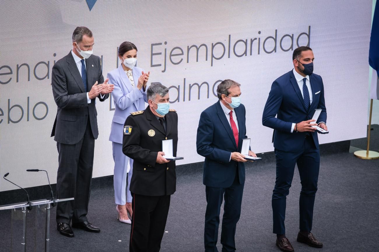 Visita del Rey y los presidentes de la CCAA a La Palma