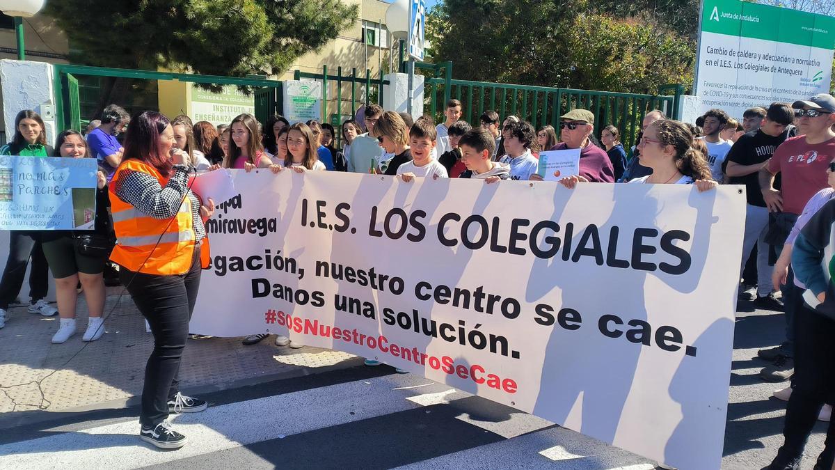 Otra imagen de la protesta