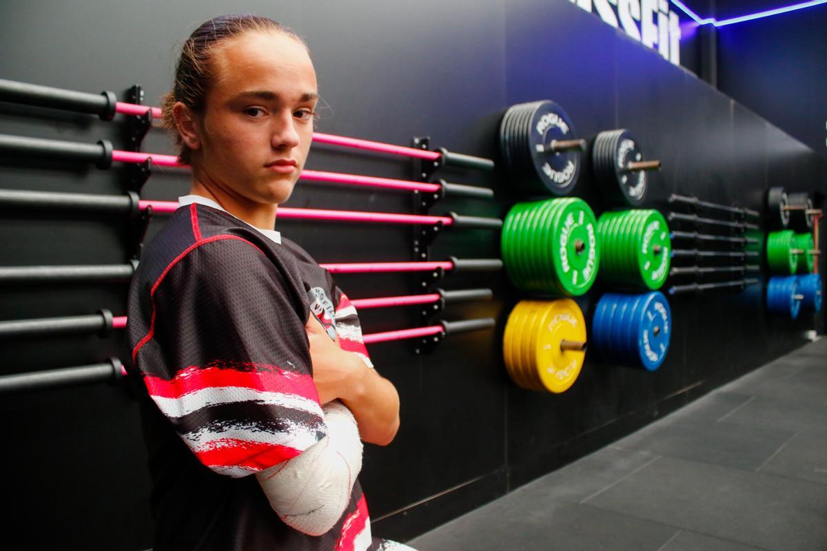 El ribadumiense compagina sus entrenamientos en el gimnasio con el fútbol.