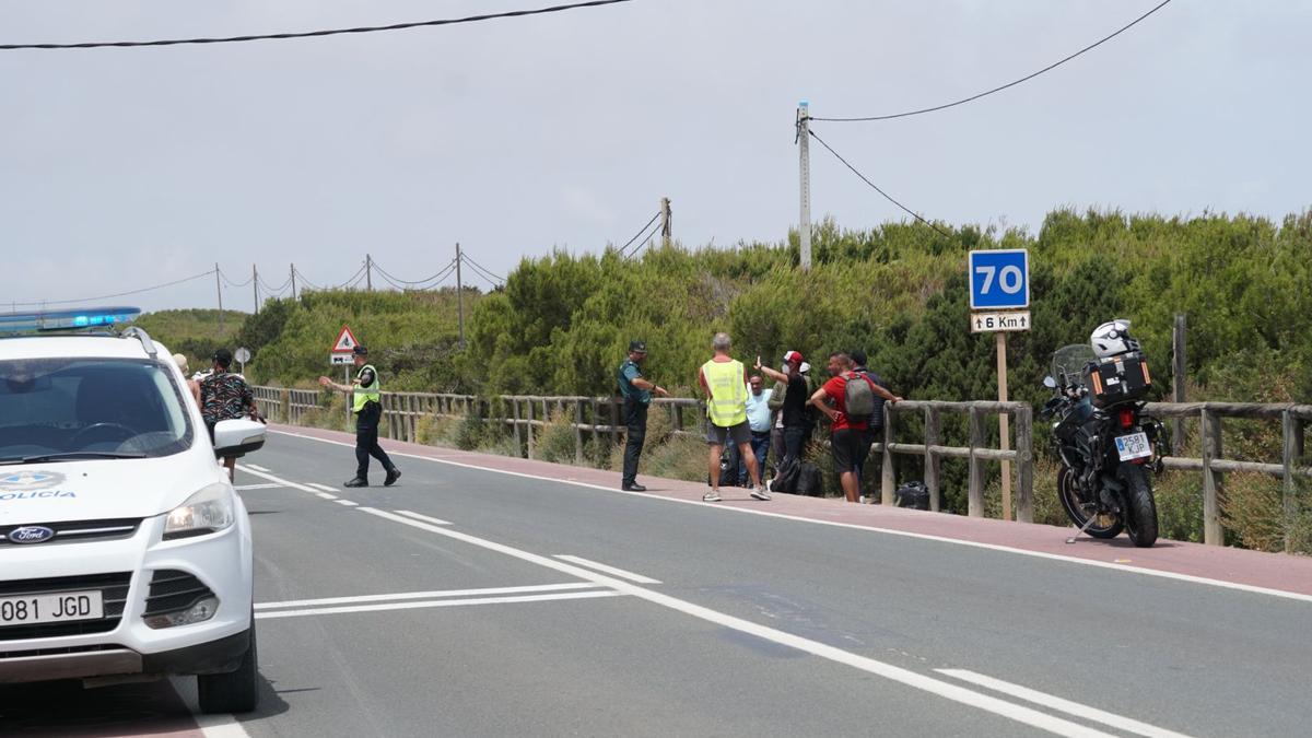 Migrantes localizados en Formentera a principios de mes. D.I.