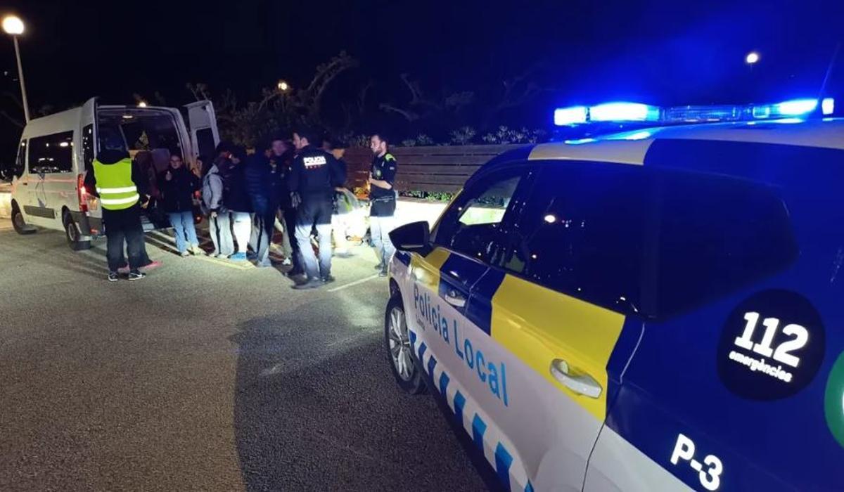 Moment de l'evacuació.