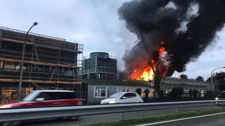 Un incendio en Ence activa las alarmas en Pontevedra