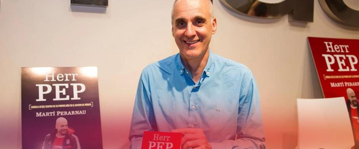 Martí Perarnau, durante la presentación de su libro 'Herr Pep'.