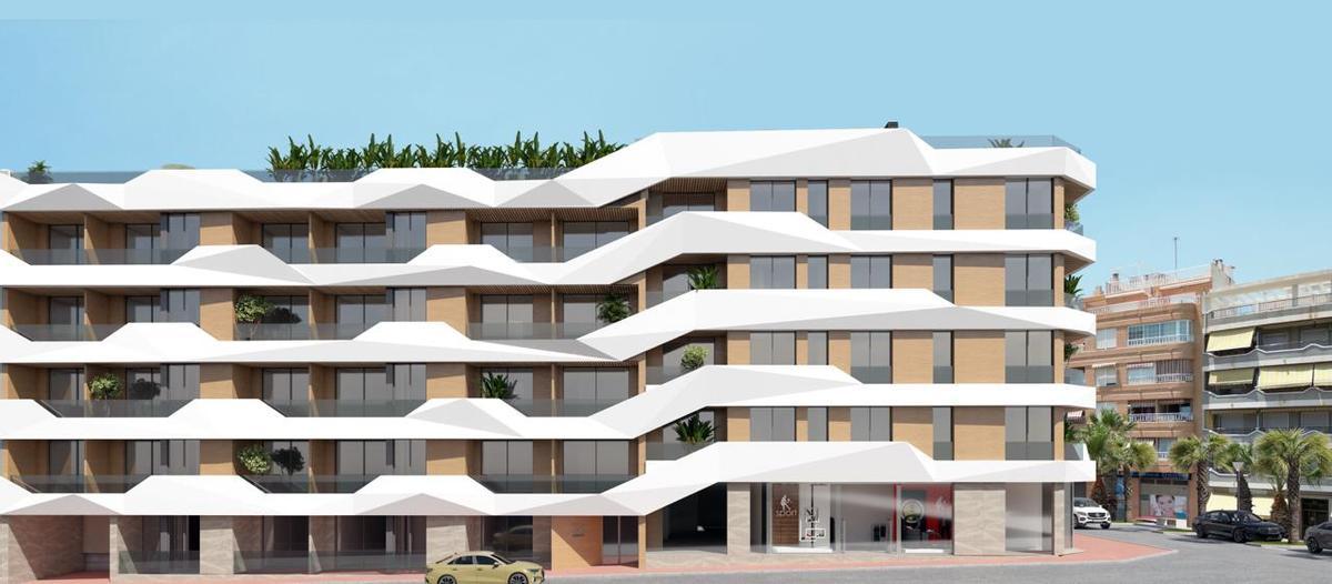 El residencial OLAS, en Guardamar del Segura, tiene apartamentos situados a 100m metros de la playa.