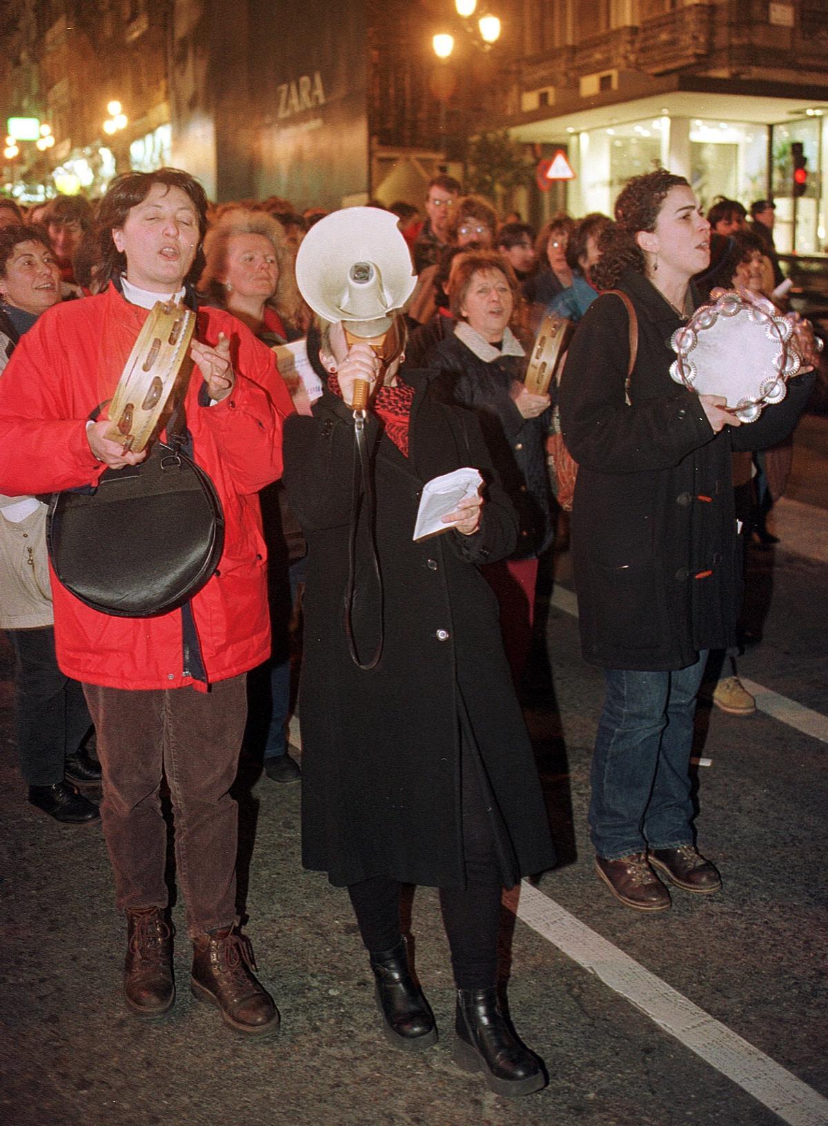 Manifestación del 8M en Vigo en 2009