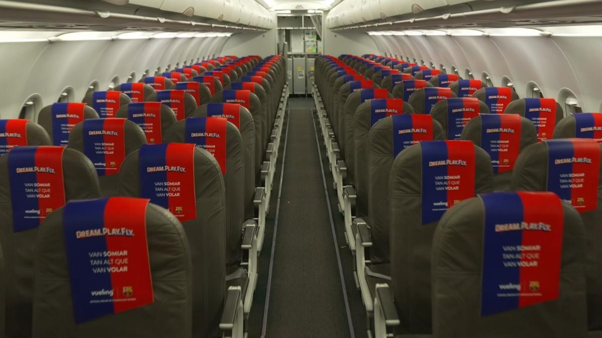 Así es el avión de Vueling que llevará al Barça femenino a Lisboa